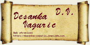 Desanka Vagurić vizit kartica
